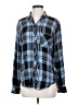 Rails 100% Rayon Plaid Blue Long Sleeve Button-Down Shirt Size S - photo 1