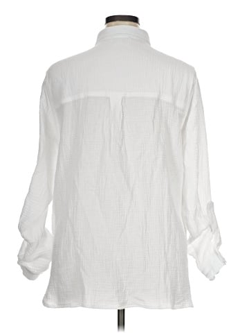 Anne Klein Long Sleeve Button-Down Shirt (view 2)