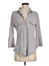 James Perse 100% Cotton Gray 3/4 Sleeve Button-Down Shirt Size XL (4) - photo 1