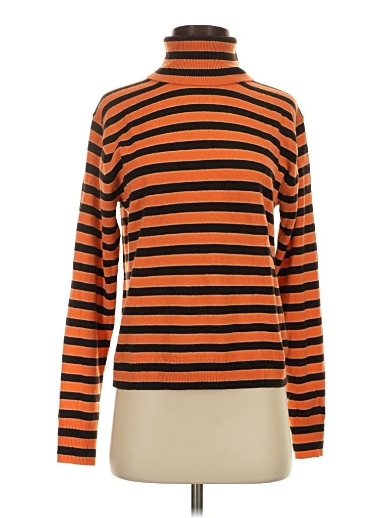 Pre-owned Uniqlo Cashmere Pullover Sweater In Orange