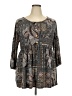 Egy California Gray 3/4 Sleeve Blouse Size 2X - photo 1