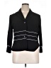 Studio 1 100% Polyester Stripes Black Blazer Size 14 - photo 1