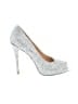 Badgley Mischka Silver Heels Size 8 - photo 1