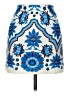 Unbranded 100% Polyester Print Blue Casual Skirt Size M - photo 1
