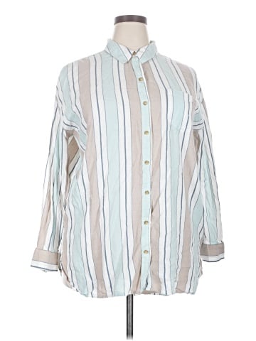 Caslon 3/4 Sleeve Button-Down Shirt (view 1)