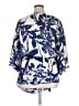 Zara Basic Blue 3/4 Sleeve Blouse Size XL - photo 2