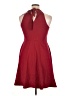 Ouges Solid Burgundy Cocktail Dress Size XL - photo 2