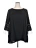 BLOOMCHIC 100% Polyester Black 3/4 Sleeve Blouse Size 18 - photo 1
