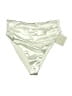 Divino Seas Metallic Silver White Swimsuit Bottoms Size L - photo 1
