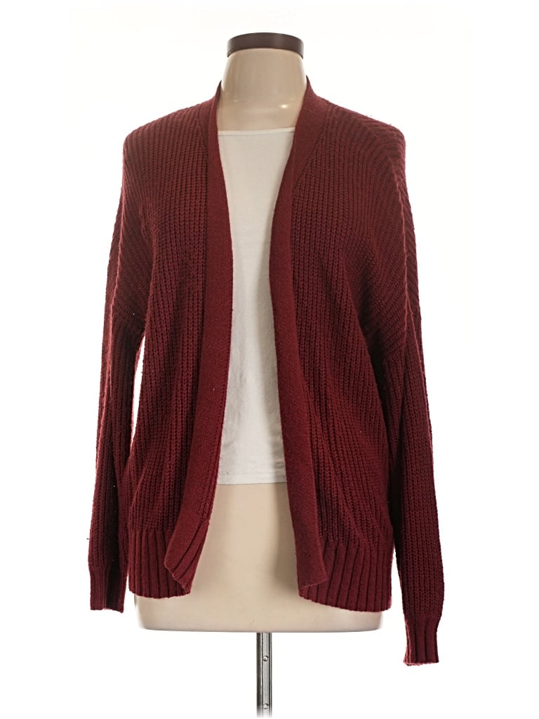 Pre-owned Wild Fable Cardigan Sweater In Burgundy