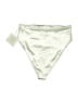 Divino Seas Metallic Silver White Swimsuit Bottoms Size L - photo 2