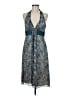 BCBGMAXAZRIA Tropical Blue Cocktail Dress Size 8 - photo 1