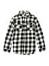 Tea 100% Cotton Checkered-gingham Silver Long Sleeve Button-Down Shirt Size 14 - photo 1