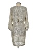 Eliza J Metallic Silver Cocktail Dress Size 6 - photo 2