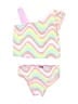 Bebe Chevron-herringbone Pink Two Piece Swimsuit Size 4T - photo 1