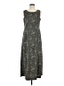 Studio 1 100% Polyester Animal Print Gray Casual Dress Size 8 - photo 1