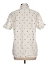 Denim & Flower 100% Cotton Polka Dots Ivory Short Sleeve Button-Down Shirt Size L - photo 2