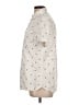 Denim & Flower 100% Cotton Polka Dots Ivory Short Sleeve Button-Down Shirt Size L - photo 5