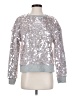 Maeve 100% Polyester Metallic Silver Pullover Sweater Size S - photo 1