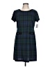 Connected Apparel Plaid Teal Casual Dress Size 10 (petite) - photo 1