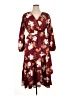 BLOOMCHIC Floral Burgundy Casual Dress Size 14 - 16 - photo 1