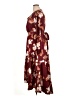 BLOOMCHIC Floral Burgundy Casual Dress Size 14 - 16 - photo 5