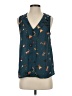 ModCloth 100% Polyester Teal Sleeveless Blouse Size S - photo 1