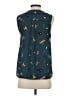 ModCloth 100% Polyester Teal Sleeveless Blouse Size S - photo 2