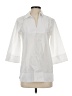 Lands' End 100% Cotton White 3/4 Sleeve Button-Down Shirt Size XS (petite) - photo 1