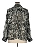 Zara Animal Print Silver Long Sleeve Blouse Size XL - photo 2