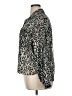 Zara Animal Print Silver Long Sleeve Blouse Size XL - photo 5