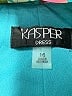 Kasper 100% Polyester Tropical Teal Cocktail Dress Size 16 - photo 7