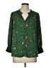 DR2 100% Polyester Floral Green 3/4 Sleeve Blouse Size L - photo 1
