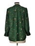 DR2 100% Polyester Floral Green 3/4 Sleeve Blouse Size L - photo 2