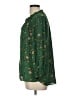 DR2 100% Polyester Floral Green 3/4 Sleeve Blouse Size L - photo 5