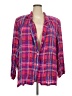 Studio C 100% Rayon Plaid Purple Blazer Size 18 - photo 1