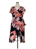 Estelle 100% Polyester Tropical Black Cocktail Dress Size 2X - photo 1