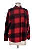Old Navy 100% Cotton Plaid Red Long Sleeve Button-Down Shirt Size M - photo 1