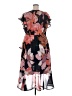 Estelle 100% Polyester Tropical Black Cocktail Dress Size 2X - photo 2