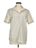 Express Animal Print Ivory Short Sleeve Blouse Size M - photo 1