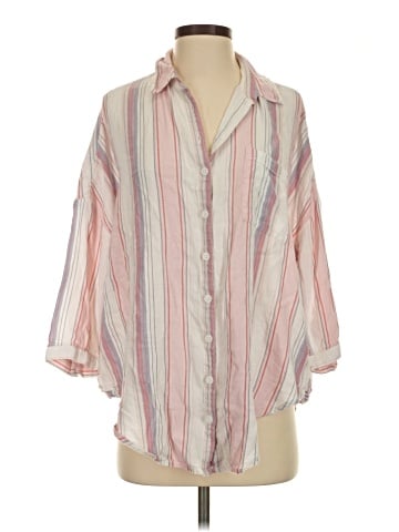 Pilcro by Anthropologie 3/4 Sleeve Button-Down Shirt (view 1)
