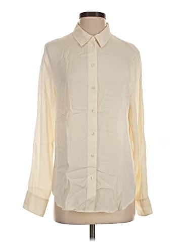 Quince Long Sleeve Silk Top (view 1)