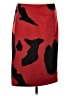Express 100% Polyester Graphic Red Casual Skirt Size 11 (estimated) - photo 1