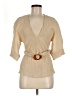 Zara Tan 3/4 Sleeve Blouse Size M - photo 1
