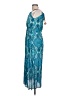 Unbranded Paisley Teal Cocktail Dress Size L (estimated) - photo 5