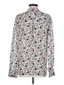 A.L.C. 100% Silk Print Ivory Long Sleeve Silk Top Size 4 - photo 2