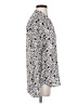 A.L.C. 100% Silk Print Ivory Long Sleeve Silk Top Size 4 - photo 4
