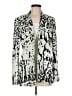 Diane von Furstenberg Print Ivory Silk Blazer Size 8 - photo 1