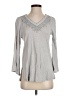 Chico's Silver 3/4 Sleeve T-Shirt Size S - photo 1