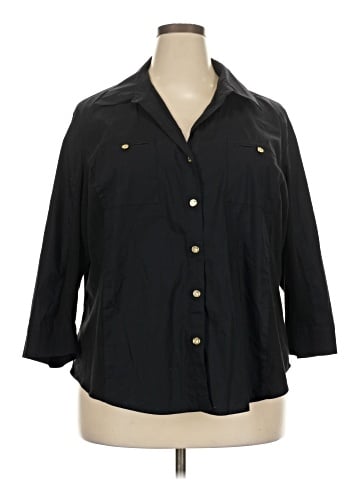 Anne Klein 3/4 Sleeve Button-Down Shirt (view 1)